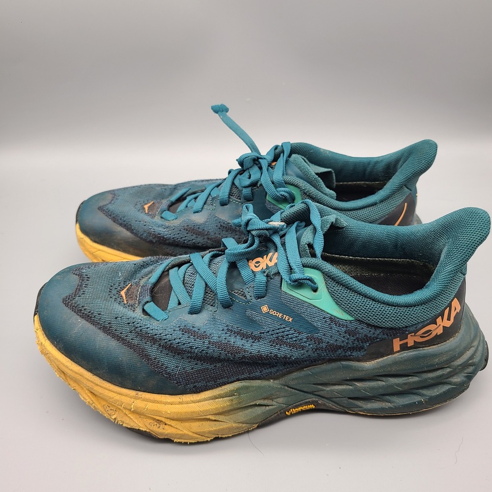Hoka Speedgoat 5 GTX Women 8 Trail Running Shoes Deep Blue Coral 1127913 DTBG